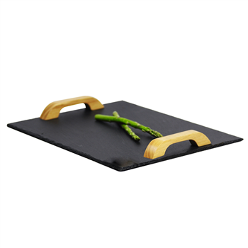 Slate Tray with Wood Handle