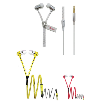 Zipper Earbuds-With Microphone