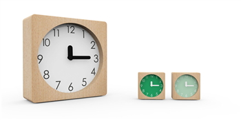 Square Shape Wooden Desk Clock 