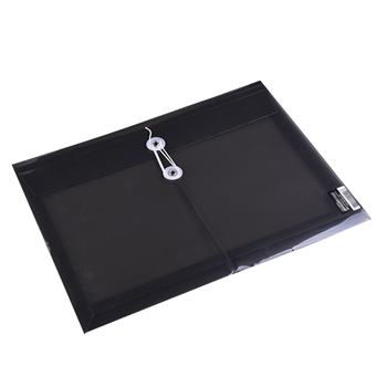 Plastic Envelope with Button and String Tie Closure