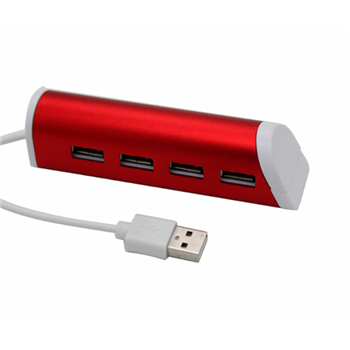 Aluminum 4 Port USB Hub with Phone Stand