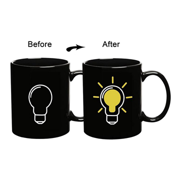 12 Oz Cold&Heat Sensitive Discoloration  Magic Ceramic Mug(Passed Prop 65)
