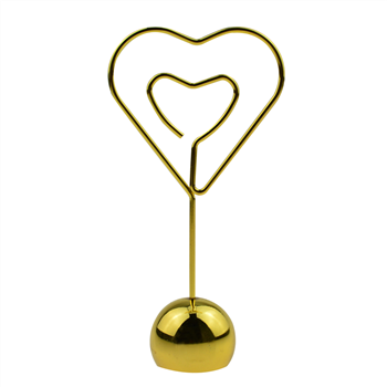 Heart Shaped Stainless Steel Menu Clip