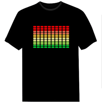 Flashing T-shirt With Led Display Lights