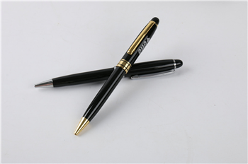 Metal look Ballpoint Pen with golden/silver clip