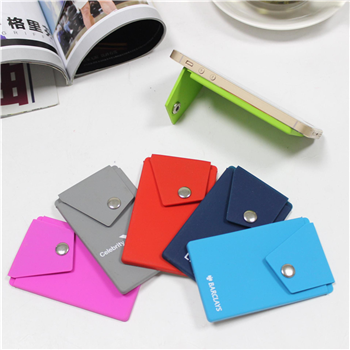 Silicone Phone Pocket With Button Stand