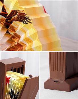 Fan Shape USB Rechargeable Table Lamp