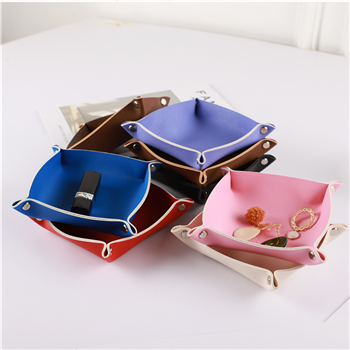 PU Leather Jewelry Catchall Storage Tray