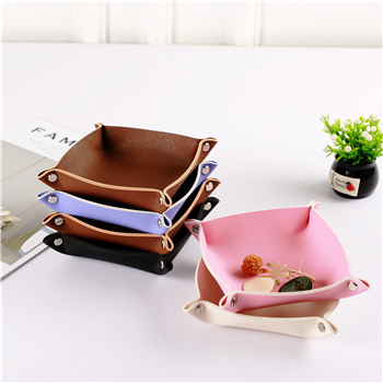 PU Leather Jewelry Catchall Storage Tray