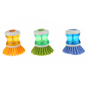 Kitchen Brush With Soap Dispenser 