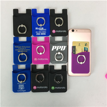 Silicone Phone Wallet With Ring