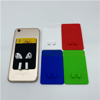 Silicone Phone Wallet With Ear Phone Holder