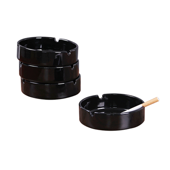 Black Ceramic Ashtray