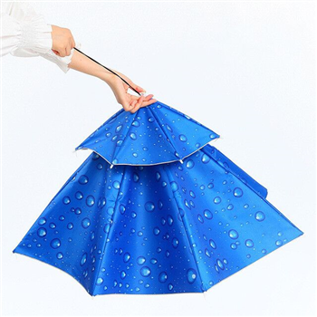 Folding Sun Rain Umbrella Cap 