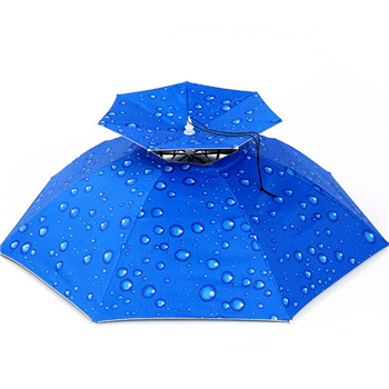 Folding Sun Rain Umbrella Cap 