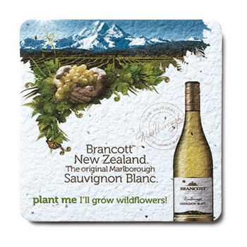 4'' Square Premium Paper Coasters