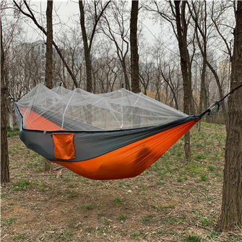 210T Nylon Portable Lightweight Outdoor Hammock with Mosquito Net