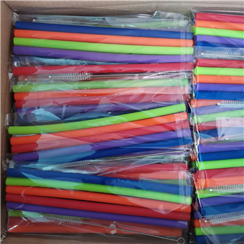 Reusable Silicone Drinking Straight Straw 