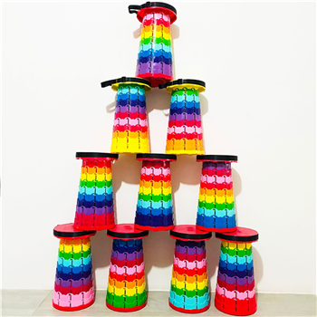 Rainbow Retractable Folding Stool