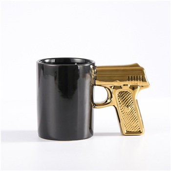 12 Oz. Gun-shaped Handle Ceramic Mug