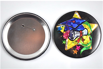 3” Round Pin-back Custom Buttons
