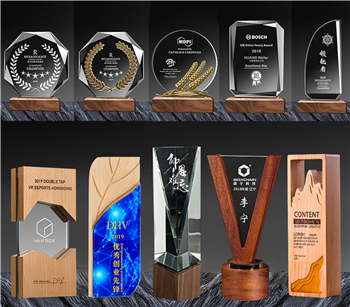 Wood Crystal Trophy