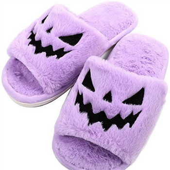 Plush Pumpkin Lantern Slippers