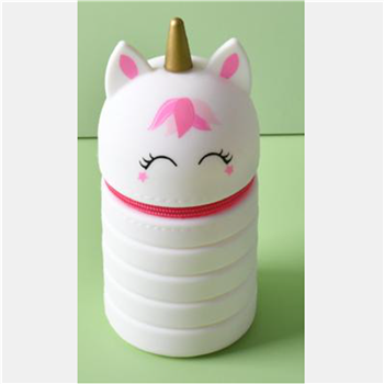 Unicorn Style Telescopic Stand Up Pencil Case With Zipper