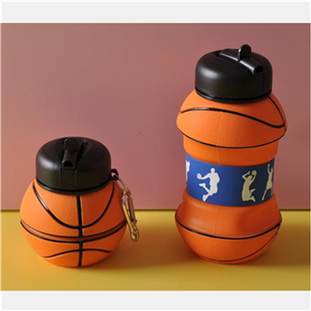 17oz Ball shape Collapsible Food Grade Sport Portable Silicone Water Bottle