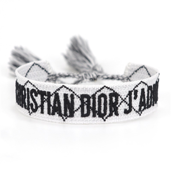Woven Embroidery Letter Tassel Bracelet