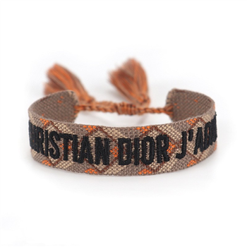 Woven Embroidery Letter Tassel Bracelet