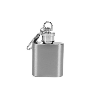 1oz Hip Flasks With Keychain