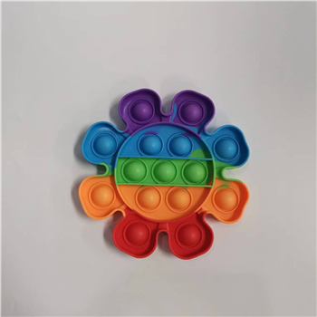 Sunflower Shape Silicone Pop Push Bubble Fidget