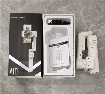 2-Axis Gimbal Stabilizer W/ Built-in Extension Rod Model A10 White