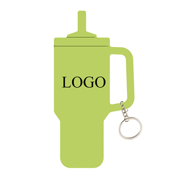 Tumbler Shaped Silicone Key Ring