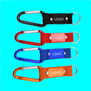 Carabiner Keychain With Alloy Plate