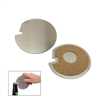 Coaster with Opener and Cork Base